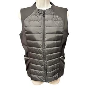 J.Lindeberg NWT Quilted Panel Keisha Golf Vest Jacket Black S Full Zip Outdoor
